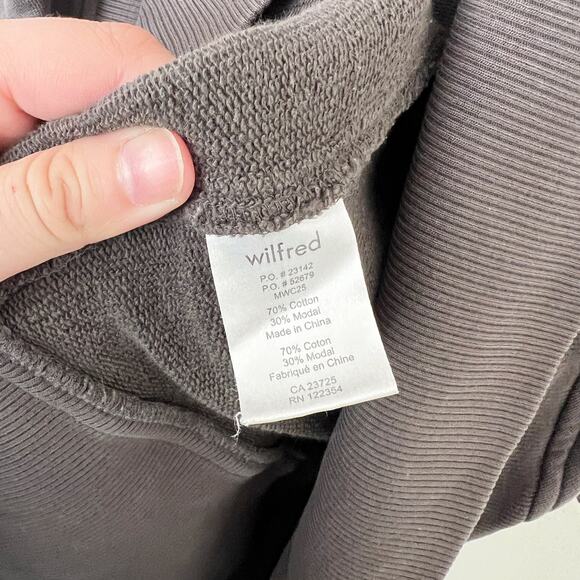 [Wilfred] Aritzia Size Medium M Gray Diderot Open Front Cocoon Cardigan Sweater - Picture 11 of 11